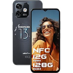 Ulefone Note 16 Pro NFC 128GB Android 13 mobilais tālrunis bez līguma 12GB/SD-256GB 50MP kamera 6,52 collu astoņkodolu viedtālrunis bez līguma 4400mAh divu SIM SIM bloķēšanas bez maksas mobilais tālrunis GPS OTG