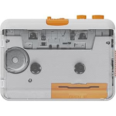 Portable Cassette Recorder Mono/Dual Channel USB Cassette Recorder Converts Cassette to MP3/CD Converter via USB, Compatible with Laptops and PCs with 3.5mm Headphone Jack, Stereo Sound Effect.