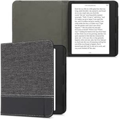 kwmobile Case Compatible with Kobo Sage - Canvas eReader Protective Cover Case - Anthracite Black
