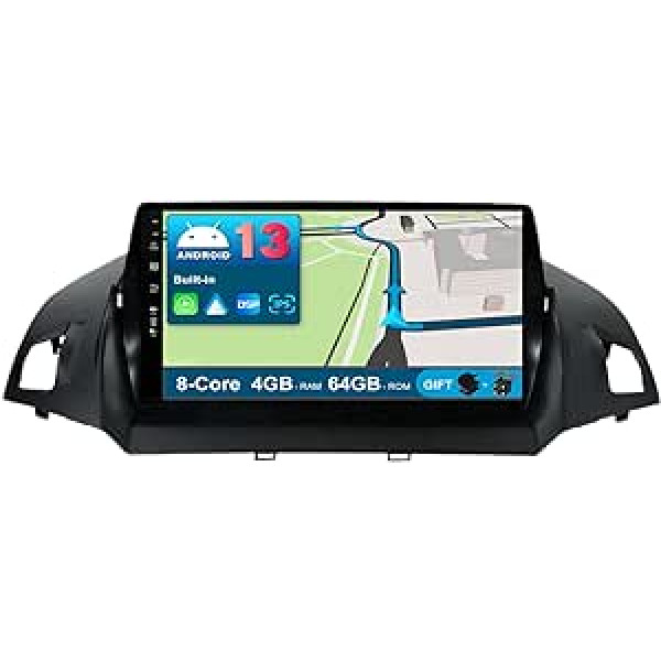 JOYX Android 10 automašīnas radio, piemērots Ford Kuga (2013-2018) - [4G+64G] - Iebūvēts DSP/Carplay/Android automašīna - LED atpakaļgaitas kamera bez maksas - IPS 9 collas - Ar stūres vadību 4G WiFi Bluetooth 5.0