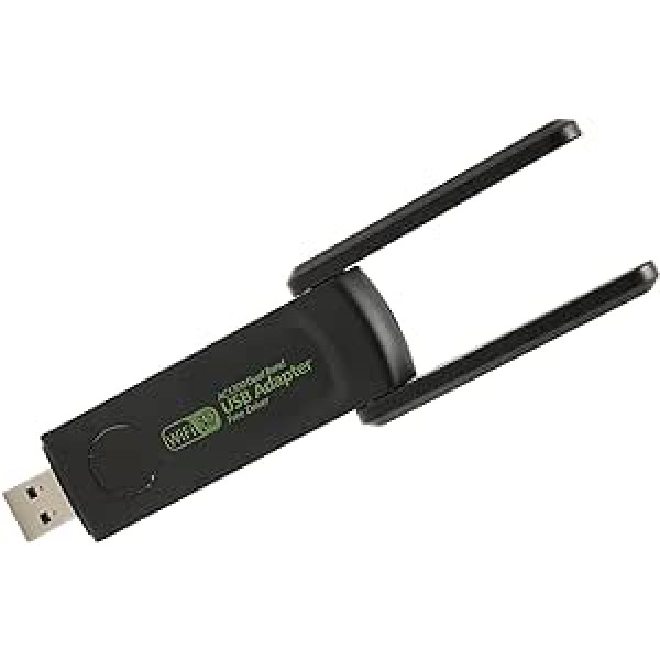 „ciciglow“ belaidis USB „WiFi“ adapteris, skirtas asmeniniam kompiuteriui 1300 Mbps dvigubos antenos, dviejų juostų 802.11ac USB3.0 radiatoriaus dizainas, skirtas XP/7/8/8.1/10 2.4G 5G