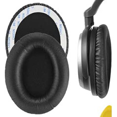 Geekria QuickFit Ersatz-Ohrpolster aus Protein-Leder für Audio-Technica ATH-ANC7, ANC9 Kopfhörer, Ohrpolster, Headset-Ohrpolster, Ohrmuscheln, Reparaturteile (schwarz)