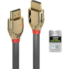 LINDY 37604 HDMI Cable 2.1 Gold Line Ultra High Speed 5 m with Ethernet, 10K @ 120Hz HDMI 2.1 3D 1080p HDCP 2.3 120Hz 144Hz HDR ARC CEC ATC, ATC Tested, TV OLED, Monitor, Xbox, Blu-Ray, Soundbar
