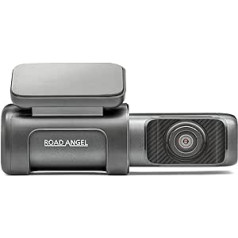 Road Angel Halo Ultra Dash Cam, godalgotā Dash Cam 2022, 4K UHD 140° kamera, 30 kadri/s, 64 GB atmiņa, ar lielisku nakts redzamību, iebūvēts WiFi, GPS, pastāvīgas stāvvietas režīms, melns