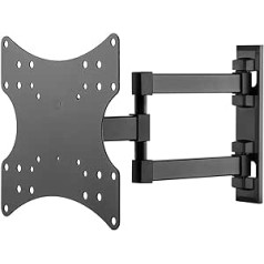 Goobay 49715 TV Wall Mount 58 cm (23 Inches) - 107 cm (42 Inches) / TV Mount Basic FullMotion up to 20 kg / Wall Mount TV Tilting and Swivelling / VESA Standard 200 x 200 / Black