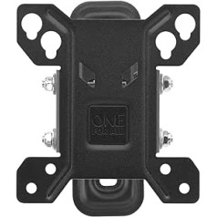 One For All TV Wall Bracket Mount – Screen size 13-27 Inch - For All types of TVs (LED LCD Plasma) – 15° Tilt and 90° Swivel Feature – Max Weight 30kgs – VESA 75x75 and 100x100 - Free Toolbox app – Black – WM2141