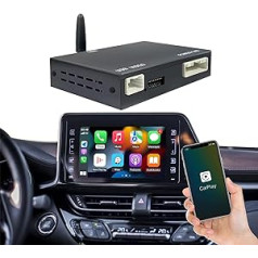 KAOLALI Carplay bezvadu modernizēšanas komplekta dekodētājs, kas saderīgs ar Toyota Auris/CHR/Avensis/RAV4/Avensis/Yaris/Verso 2014-2019 Touch2 System & Entune 2 atbalsta CarPlay Android Car Mirror Link