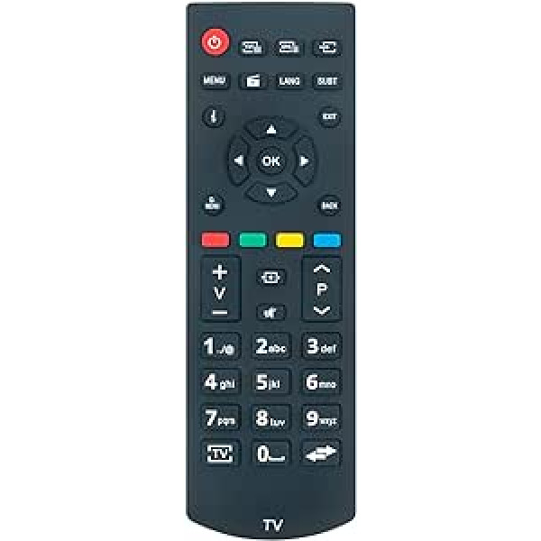 RCA39126 Ersatz-Fernbedienung for Panasonic LCD LED HD TV TX-32DW304 TX-32DW334 TX-32D300E TX-32FW334 TX-24E302B TX-39FW334 BF-39FW334 BF-39FW334 B-39FW334 TX-32E200E 02B TX-39EW334