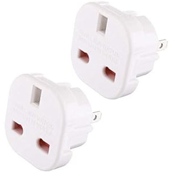 2 x UK Zu US Travel Adapter caurlaide ASV, Kanādas, Meksikas, Taizemes