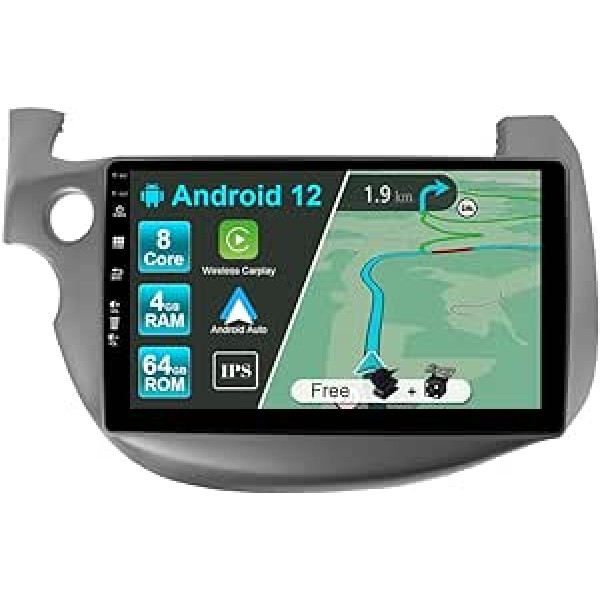 JOYX Android 12 IPS automašīnas radio, kas piemērots Honda Fit/Jazz (2007-2014) - 4G+64G - Iebūvēts DSP/Carplay/Android Car - Kamera + mikrofons - 10,1 collas 2 DIN - Stūres vadība WiFi DAB 360 Kamera Ātra