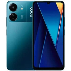 Xiaomi Poco C65 viedtālrunis 6+128GB bez līguma Mobilais tālrunis 6,74 collu displejs MediaTek Helio G85 astoņkodolu procesors 50MP dubultā kamera 5000mAh akumulators NFC Dual SIM Blue