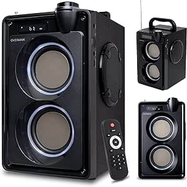 OVERMAX Soundbeat 5.0 Bluetooth skaļrunis, USB, SD, AUX radio, 20 W, karaoke funkcija, audio atskaņošana, FM radio, mini ligzda 3,5 mm, USB, AUX akumulators, 3600 mAh 8 stundu darbs