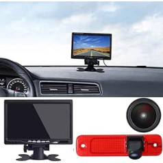 Atpakaļskata kamera Transporter Van + 7 collu TFT LCD ekrāns automašīnas monitors, bremžu gaismas automašīnas jumta atpakaļgaitas kameras komplekts Ford Transit MK7 Tourneo/Furgon MK4 2006-2014/aizmugurējās durvis