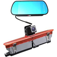 Atpakaļskata kameras Transporter + 7 collu TFT LCD ekrāna automašīnas monitors, bremžu gaismas automašīnas jumta atpakaļgaitas kameras komplekts Fiat Doblo 263 furgonam (2010-pašlaik) / Opel Combo (2011-2018)