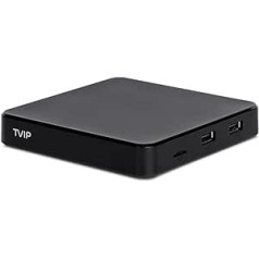 TVIP S-Box v.605 IPTV 4K HEVC HD Android 6.0 Linux Multimedia Stalker IP TV Streamer 1GB RAM + 8GB eMMC, MicroSD Card, EXT.IR inkl. 5GHz WLAN