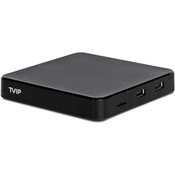 TVIP S-Box v.605 IPTV 4K HEVC HD Android 6.0 Linux Multimedia Stalker IP TV Streamer 1GB RAM + 8GB eMMC, MicroSD karte, EXT.IR inkl. 5GHz WLAN