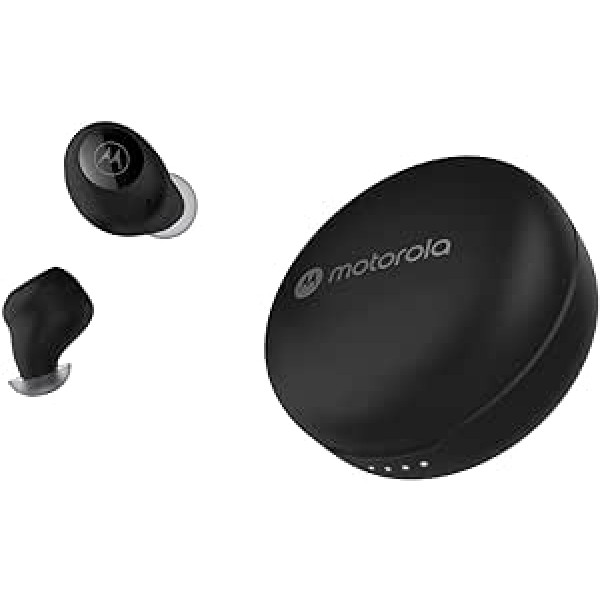 Motorola Sound Wireless austiņas — Moto Buds 250 — In-Ear — Qi tehnoloģija — Ūdens un sviedru necaurlaidīga — Pieskāriena un balss vadība — 18 stundu atskaņošanas laiks — melns, S/M/L