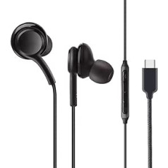 AMPLE C tipa austiņas priekš Samsung Galaxy Z Flip 3 vadu digitālās HiFi stereo in-ear bass USB C austiņas ar mikrofonu un skaļuma kontroli, saderīgas ar Samsung Galaxy Z Flip 3