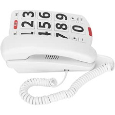 Big Button Landline Telephone, Big Button Phone Wired Big Button Landline Phone Super Loud Ringtones