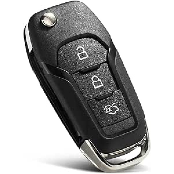 Kelay Ford atslēgas piekariņa korpusa nomaiņa priekš Ford Fiesta Focus Transit Connect Ranger Mondeo Ka tālvadības automašīnas atslēgas vāciņš Ford Fiesta atslēgas piekariņa Ford Focus Key Fob 3 pogas