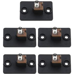 5 Pcs Socket Replacement Power Supply DC Jack Panel Mount Electronic Accessories for MP3 MP4 DVD Audio Digital Products Black