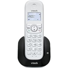 VTech CS1550 bezvadu tālrunis ar automātisko atbildētāju, zvanu bloķēšanu, zvanītāja ID, zvanītāja ID, skaļruni, apgaismotu displeju un tastatūru