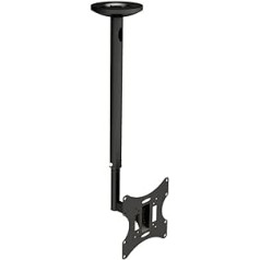 PureMounts PM-CEILING-37 Wandhalterung für Fernseher bis 107cm (42 Zoll), neigbar, schwenkbar, höhenverstellbar, Traglast: maks. 30 kg, VESA 200