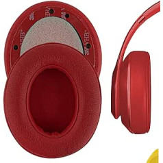 Geekria QuickFit Ersatz Ohrpolster für Beats Studio 3 (A1914), Studio 3.0 Wireless Kopfhörer Ohrpolster, Ohrpolster austiņas, Ohrmuscheln Cover Reparaturteile (Rot)