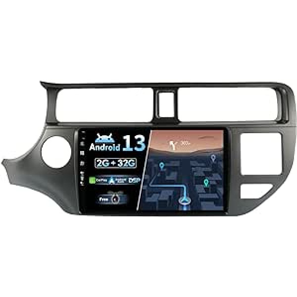 BXLIYER Android 12 IPS automašīnas radio, kas piemērots Kia K3 Rio (2011-2015) - Iebūvēta CarPlay Android automašīna - Bezmaksas atpakaļgaitas kamera - 2G + 32G - 9 collu 2 DIN - DSP DAB stūres vadība WiFi Fast Boot