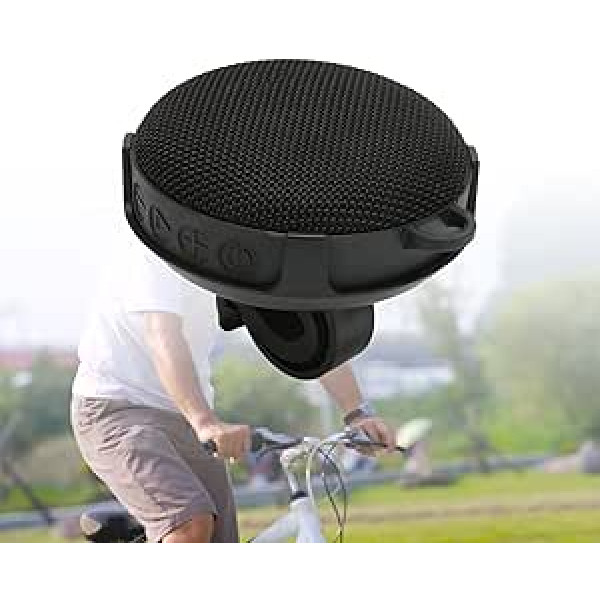 Gugxiom pārnēsājamais Bluetooth skaļrunis velosipēdam, IP67 kompakts pārnēsājams Bluetooth 5.0 bezvadu velosipēda stereo skaļrunis, 8 W bezzudumu HiFi, 2 atskaņošanas režīmi motocikliem (melns)