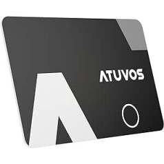 ATUVOS AirCard piniginės sekimo priemonė, plona 1,6 mm, išmanioji Bluetooth Air kortelės žyma Suderinama su Apple Kur yra? Programėlė (tik „iOS“, „Android“ nepalaikoma), daiktų ieškiklis, skirtas kelioniniam lagaminui / piniginei / lagaminui / krepšiams i