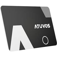 ATUVOS AirCard Wallet Tracker Plāns 1,6 mm, Smart Bluetooth Air Card Tag Saderīgs ar Apple Kur atrodas? Lietotne (tikai iOS, Android netiek atbalstīta), vienumu meklētājs ceļojumu koferim/somiņai/čemodānam/somām un