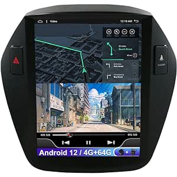 9,7 collu dubultā 2 dinu automašīnas radio GPS piemērots Hyundai IX35 Tucson 2010-2015 Android 12 ar DSP Carplay — atbalsts DAB/Stūres vadība/WiFi/BT/Mirrorlink — bezmaksas kamera — 4G + 64G