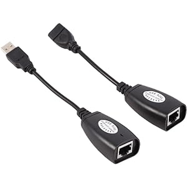 Richer-R USB tinklo adapteris, LAN adapteris USB 2.0 tinklo USB į RJ45 eterneto adapteris, Gigabit Ethernet adapteris, tinka Cat5 / RJ45 / Cat6 patch kabeliui su kompiuteriu juodu