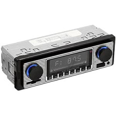 Centeraly Radio Stereo FM Retro Radio Smart Player Bluetooth stereo Automobilinis MP3 grotuvas USB/Wav/Aux laisvų rankų įranga Signalizacija Skaitmeninis FM stereo radijas – juodas, nemokamo dydžio