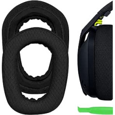 Geekria Comfort Mesh auduma nomaiņas ausu spilventiņi, kas paredzēti Logitech G435 austiņām, ausu spilventiņi, austiņu ausu spilventiņi, ausu uzgaļu remonta daļas (melnas)