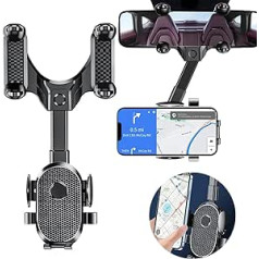 Rotating Retractable Mobile Phone Holder, Mobile Phone Holder, Car Mirror, Mobile Phone Holder for Car, Car Rear View Mirror, Multifunctional Mobile Phone Holder, Rear View Mirror, for All Mobile