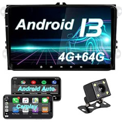 DDKUS Android 13 Car Radio priekš VW Volkswagen Golf Polo Caddy Amarok Passat Seat Skoda Touran Tiguan, 9 collu automašīnas GPS navigācijas radio stereo 8-Core 4GB RAM 64GB Roma Atbalsts Carplay Android Car