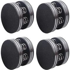 Hi-Fi Feet Absorber Shock Tips Speaker Foot Pads Spring Absorber Feet Devices Speaker Isolation Stand for CD Audio, Subwoofer, Turntable, Black Pack of 4