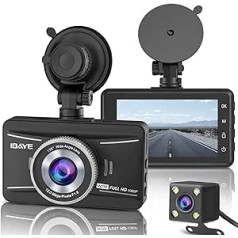 Dash Cam automašīnas priekšā un aizmugurē