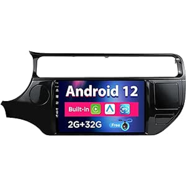 SXAUTO Android 12 IPS automašīnas radio, kas paredzēts KIA Rio 4 K3 (2011-2017) - Iebūvēts CarPlay / Android Car - Bezmaksas atpakaļgaitas kamera - 2G + 32G - Stūres vadība DAB Fast Boot WiFi Split Screen - 2 DIN 9