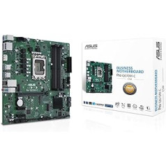 ASUS Pro Q670M-C-CSM CE59873 biznesa mātesplates ligzda Intel LGA 1700 (Micro-ATX, PCIe 4.0, DDR5, Intel vPro atbalsts, HDMI, DisplayPort, USB-A 3.2), melns