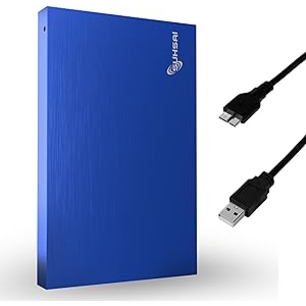 SUHSAI pārnēsājams ārējais cietais disks 320 GB kabatas izmēra rezerves HDD 2,5 collu ārējā datu glabāšanas cietais disks USB 3.0 cietais disks ir saderīgs ar spēļu datoru Mac klēpjdatoru Xbox One PS4