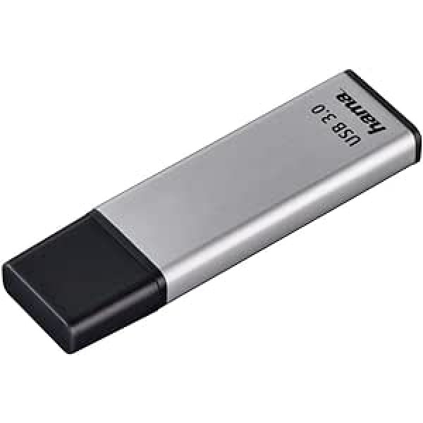 Hama 16 GB USB 3.0 Data Stick (70 MB/s Data Transfer, USB Stick with Eyelet for Attaching to Key Ring, Memory Stick with Locking Cap, Suitable for Windows/MacBook) Silver