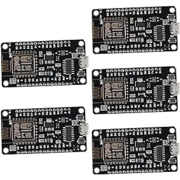 AOICRIE NodeMCU V3 Module 5 X ESP8266 Wi-Fi izstrādes plate saderīga ar CH340 ESP8266 ESP-12E WiFi moduli