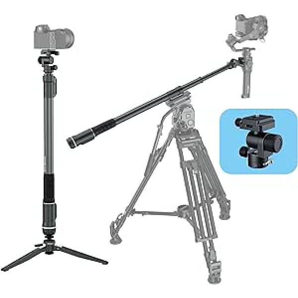 MOZA Slypod Pro Slider Motorizado Monopod Cámara Sliders Hechos de Fibra de Carbono Ligera Carga ceļšil Vertical 12libras Extienden 530 mm 5.5 HTiempo de Funcionamiento Con Pan y