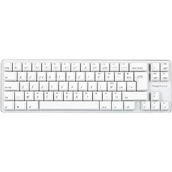 Qisan vadu mehāniskā spēļu tastatūra PBT taustiņu vāciņi 69 taustiņi Gateron zils slēdzis balts fona apgaismojums FR AZERTY izkārtojums spēļu tastatūra balta