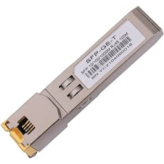 1000BASE-T Gigabit SFP to RJ45 Copper Ethernet modulinis siųstuvas-imtuvas, skirtas Cisco, Meraki, Ubiquiti, D/TP Link, Supermicro, Netgear, Broadcom, 1.25G SFP-T CAT5E/CAT6 iki 100 m Mikrotik S-RJ01