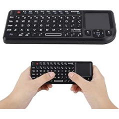 2.4GHz Wireless Touchpad Keyboard, RT-MWK02 Rechargeable Ultra Thin USB Keyboard with Backlight for HTPC for PS3 for PS4