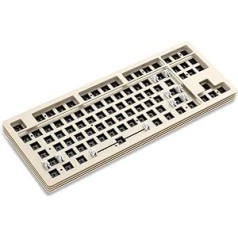 AJAZZ AKC087 DIY mehāniskās tastatūras komplekts, trīsrežīmu savienojums, daudzslāņu metāla pamatne, 75% kompakts 87 taustiņu izkārtojums, TKL, karsti maināms, saderīgs ar 3 pin 5 pin Gateron/Cherry